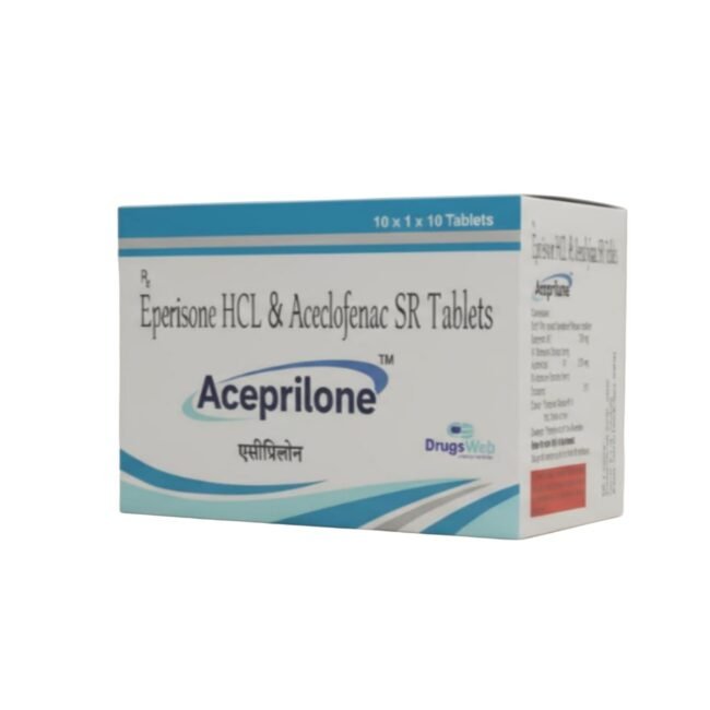 Aceprilone Aceprilone Tablets by Drugswell. Eperisone HCL & Aceclofenac SR.